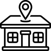 line icon for address vector