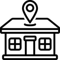 line icon for address vector