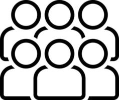 line icon for people vector