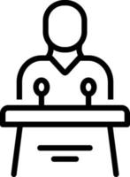 line icon for democratic vector