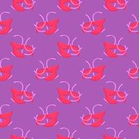 Onion slices , seamless pattern on a purple background. vector