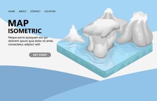 iilustración de un iceberg en medio del océano adecuado para la página de destino, volantes, infografías y otros activos gráficos relacionados con el vector