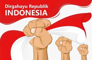 IIllustration from the celebration of the Republic of Indonesia Suitable for landing page, flyers, Infographics, And Other Graphic Related Assets-vector vector