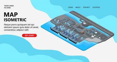 Illustration of a container map in a big port Suitable for landing page, flyers, Infographics, And Other Graphic Related Assets-vector vector