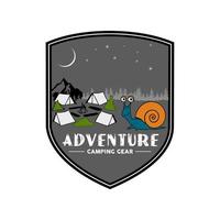 vector de ilustración de caracol de camping