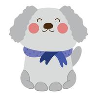 fluffy little dog vector