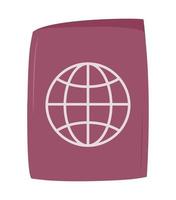 icono de pasaporte para viajes vector