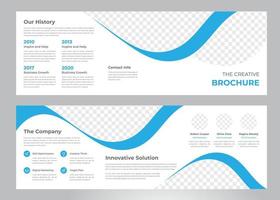 Square Trifold Brochure template vector