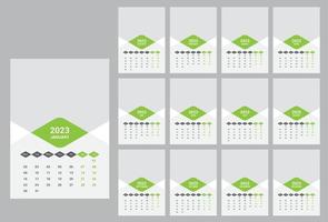 2023 Wall Calendar Template vector