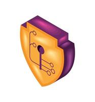cryptocurrency shield security vector