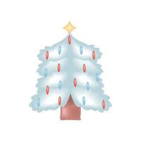 white christmas tree vector