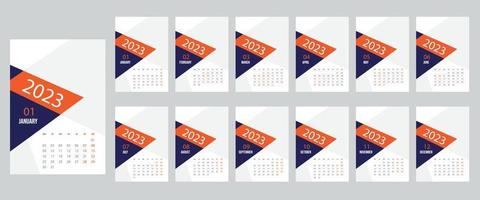 2023 Wall Calendar Template vector