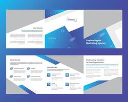 Square Trifold Brochure template vector