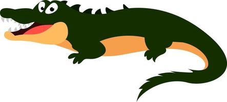 Crocodille, illustration, vector on white background.