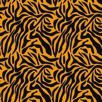 Abstract design of a seamless pattern made of wild animal skin. Tiger, jaguar, leopard, cheetah, panther fur. Black and white seamless camouflage background. Vector pattern of tiger skin.