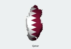 Qatar flag. Paper cut style design of official world flag. Fit for banner,  background, poster, anniversarry template, festival holiday, independent  day. Vector eps 10