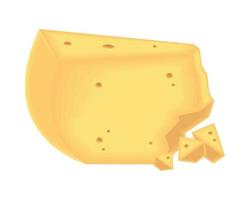 icono realista de queso cheddar vector