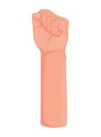 fist raised up vector