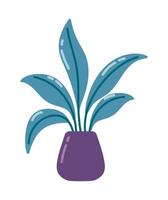 pot with plant vector