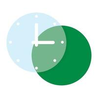 clock timer in glassmorphism vector