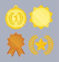 set prize and emblems vector