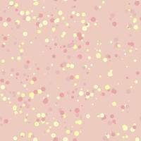 Seamless pattern from multicolored confetti. Colored circles on a pink background. Vector EPS10.