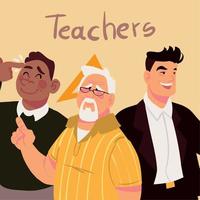 teachers men characters vector