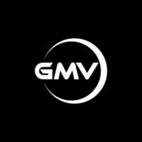 GMV letter logo design in illustration. Vector logo, calligraphy designs for logo, Poster, Invitation, etc.
