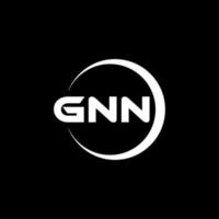 diseño del logotipo de la letra gnn en la ilustración. logotipo vectorial, diseños de caligrafía para logotipo, afiche, invitación, etc. vector