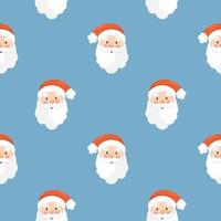 Seamless christmas pattern. Background with with santa claus head. Perfect for wrapping paper, greeting cards, textile print. vector