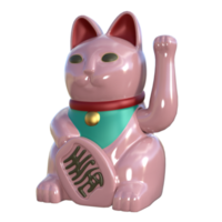 renderização em 3d de brinquedos de gato fofo png