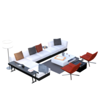 renderizado 3d de activos de muebles para el hogar png