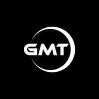 GMT letter logo design in illustration. Vector logo, calligraphy designs for logo, Poster, Invitation, etc.