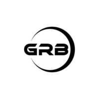 diseño de logotipo de letra grb en ilustración. logotipo vectorial, diseños de caligrafía para logotipo, afiche, invitación, etc. vector