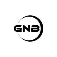 diseño de logotipo de letra gnb en ilustración. logotipo vectorial, diseños de caligrafía para logotipo, afiche, invitación, etc. vector