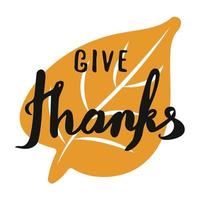 Vintage Thanksgiving Sign Hand Lettering Vector