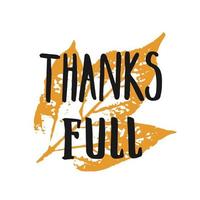 Vintage Thanksgiving Sign Hand Lettering Vector