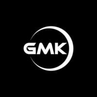 diseño de logotipo de letra gmk en ilustración. logotipo vectorial, diseños de caligrafía para logotipo, afiche, invitación, etc. vector