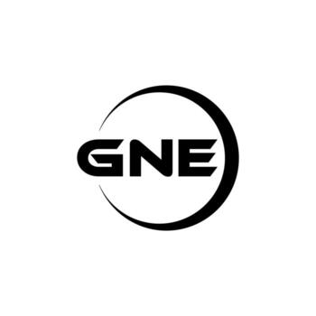 diseño del logotipo de la letra gne en la ilustración. logotipo vectorial, diseños de caligrafía para logotipo, afiche, invitación, etc. vector