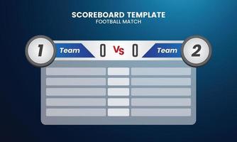 Graphic template for presentation score or game results display vector