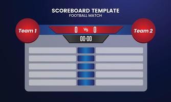 Scoreboard templates set. with display for score and space for team names vector