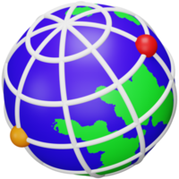 Global connection 3d rendering isometric icon. png