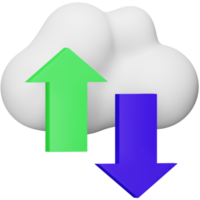 icône isométrique de rendu 3d de connexion cloud. png