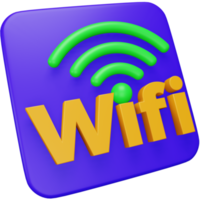 wifi icono isométrico de representación 3d. png