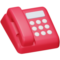 Telephone 3d rendering isometric icon. png