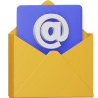 E-Mail 3D-Rendering isometrisches Symbol. png