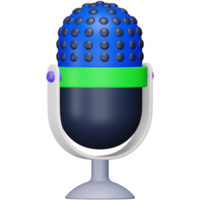 ícone isométrico de renderização 3d de microfone. png