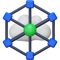 Internet der Dinge 3D-Rendering isometrisches Symbol. png