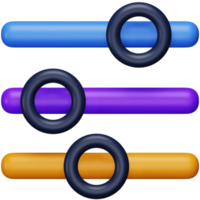 Steuerung 3D-Rendering isometrisches Symbol. png