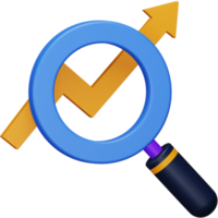 Business Monitoring 3D-Rendering isometrisches Symbol. png